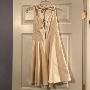 Cream halter dress